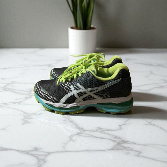 Asics Gel Nimbus 18 Women's Running Shoes Gray Green T650N Size 5 US - Picture 4 of 7